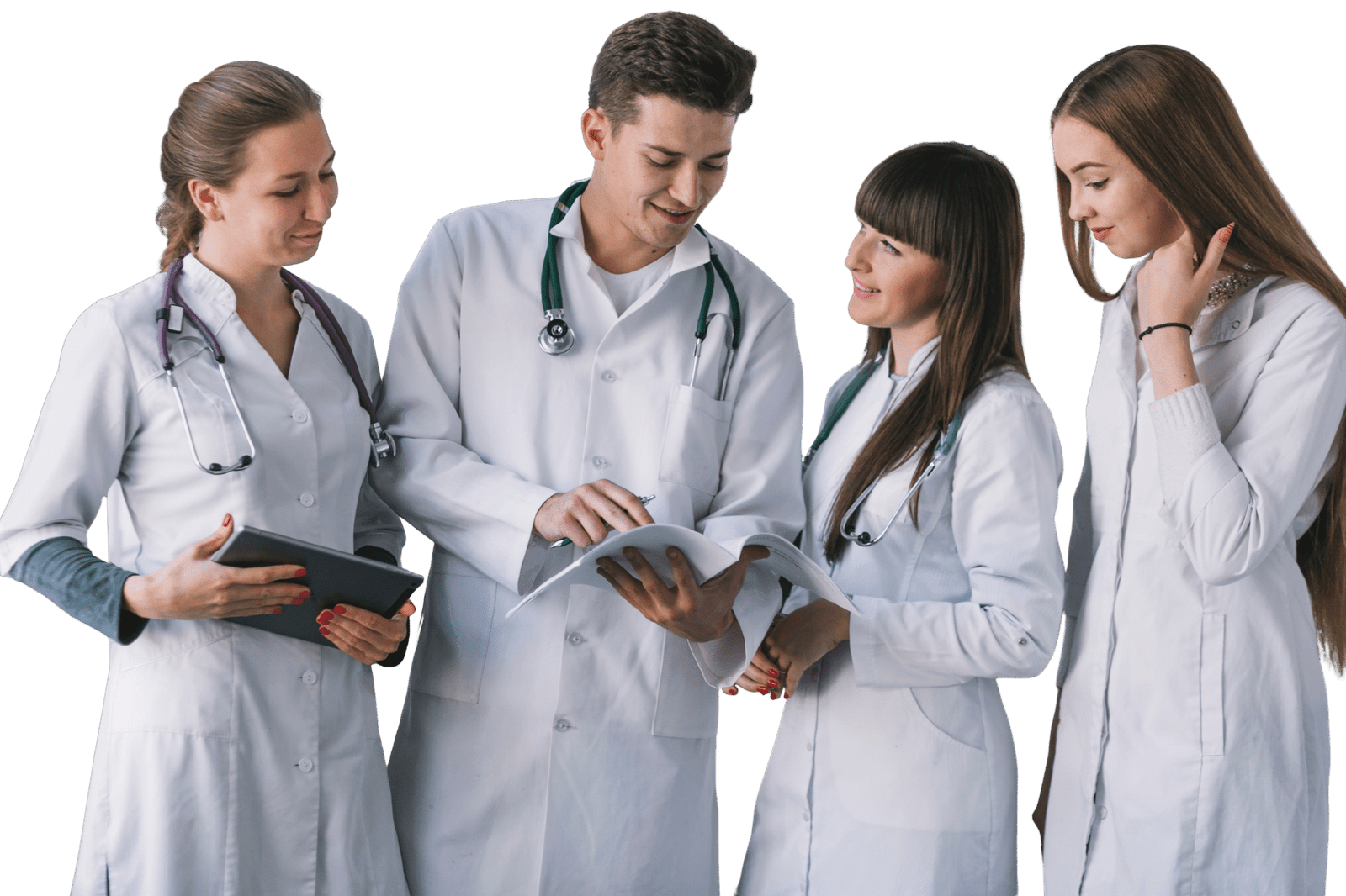 group medics with papers clinic edited